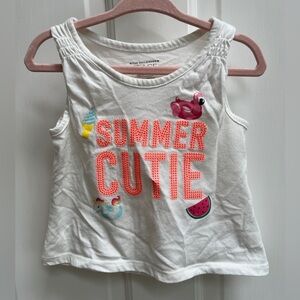 The Children’s Place 18-24M Summer Cutie White and Orange Girls Tank Top